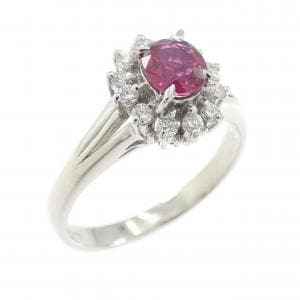 PT900 ルビー リング 0.45CT
