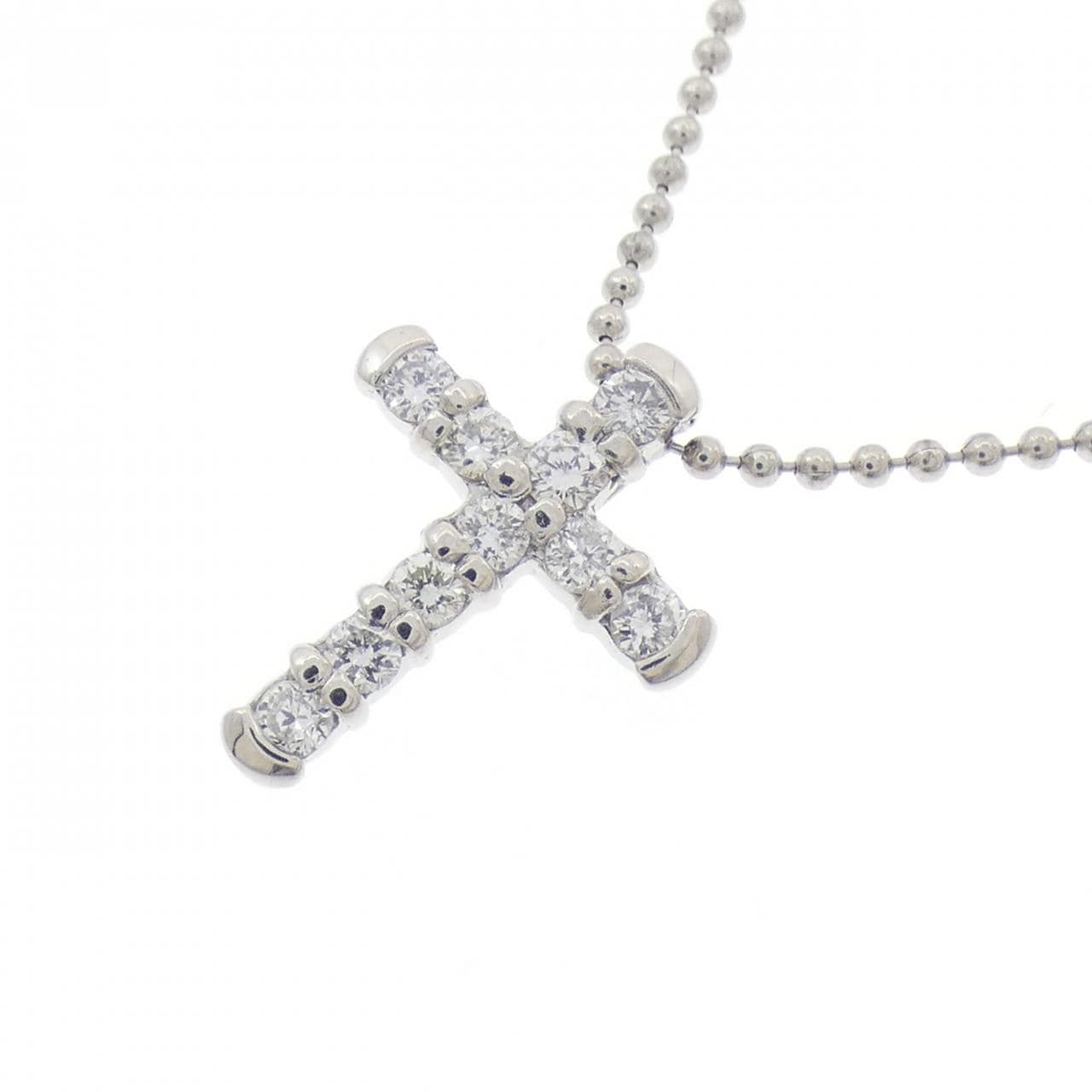 PT900/PT850 クロス ダイヤモンド ネックレス 0.20CT