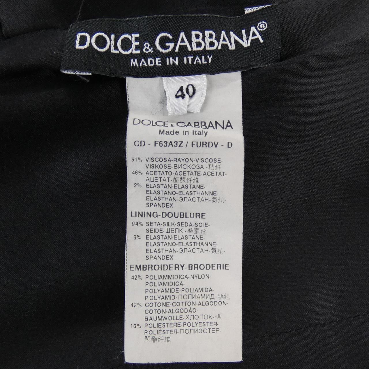 ドルチェアンドガッバーナ DOLCE&GABBANA F63A3Z/FURDV ワンピース