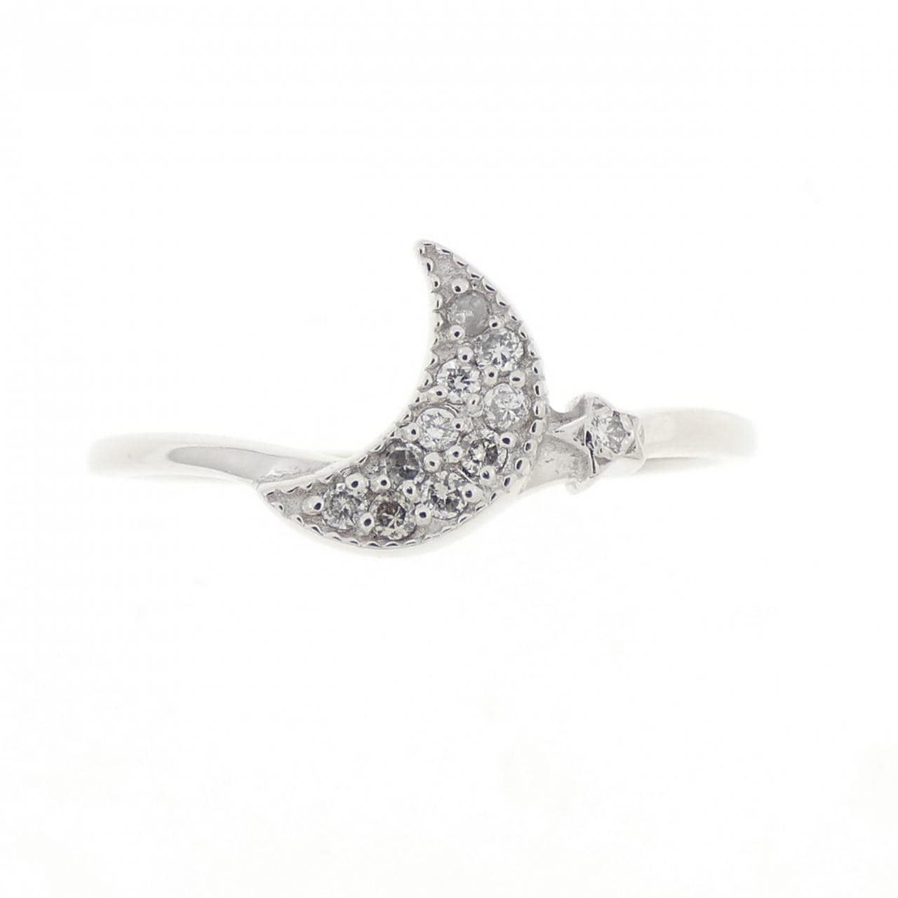 カサハラ マスミ ムーン×スター ダイヤモンド リング 0.07CT