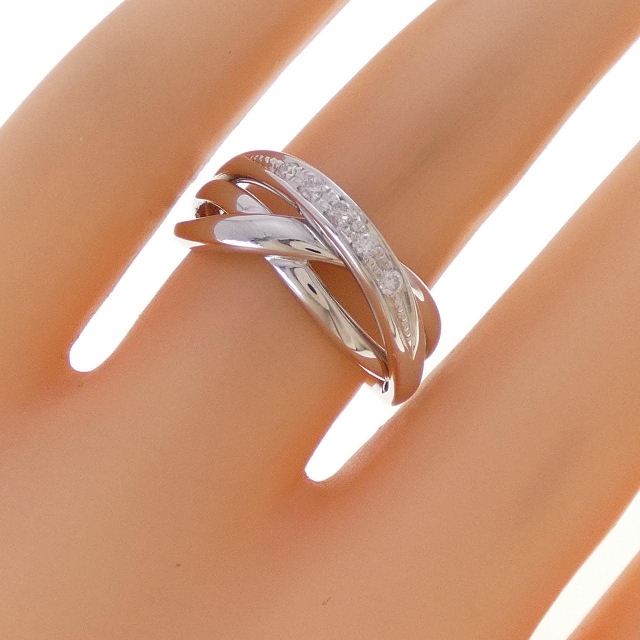 K18WG ダイヤモンド リング 0.10CT