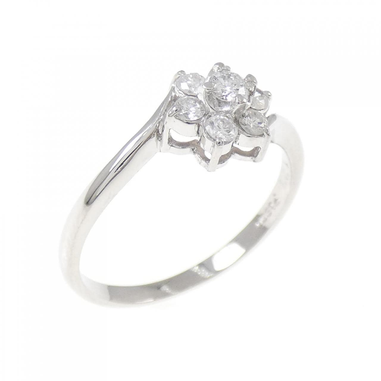 PT900 フラワー ダイヤモンド リング 0.23CT