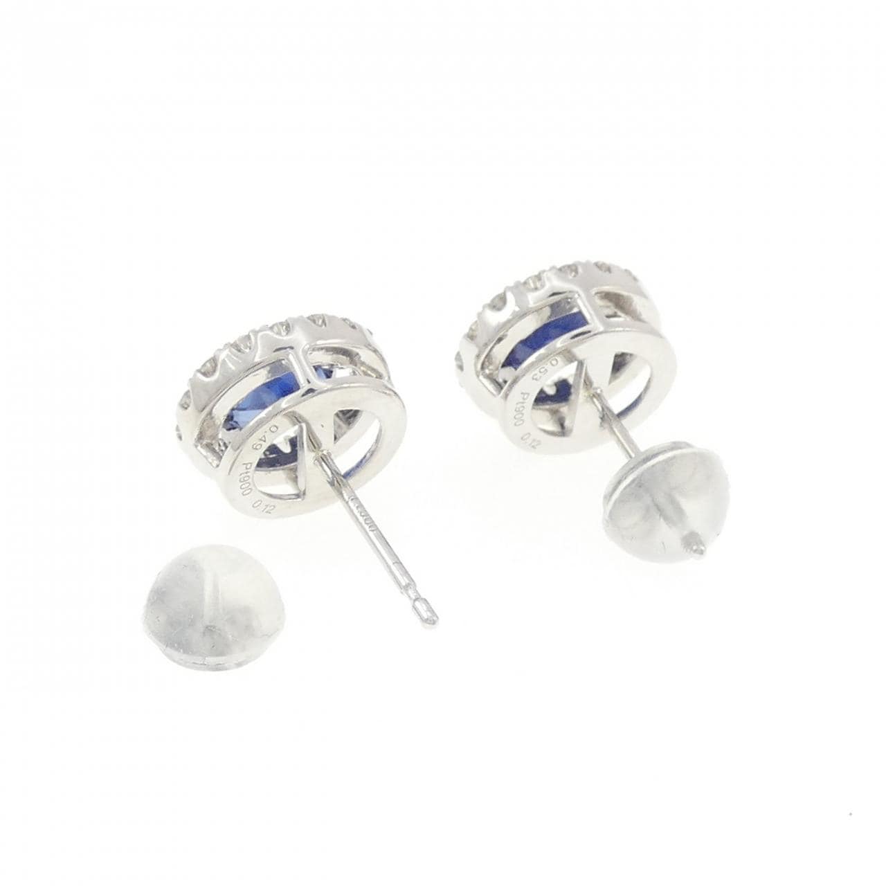 PT900 Sapphire Earrings 1.02CT