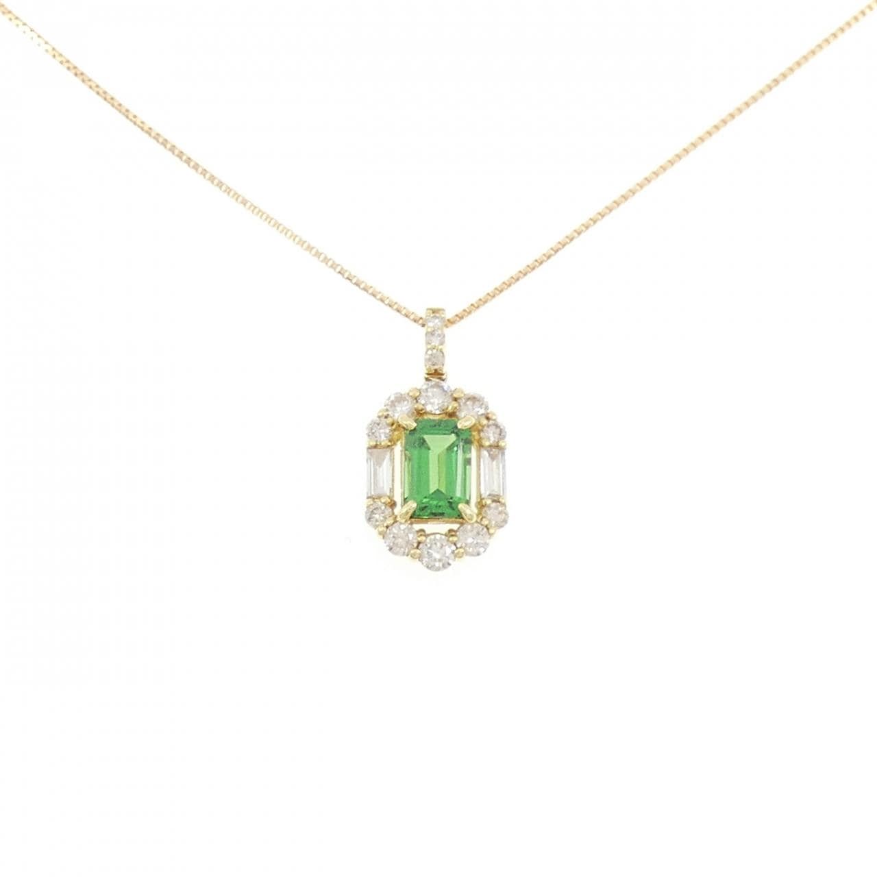 K18YG ガーネット ネックレス 0.64CT