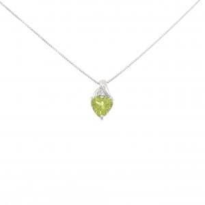 K18WG ペリドット ネックレス