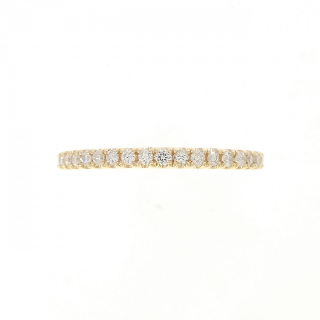 【リメイク】K18YG ハーフエタニティ ダイヤモンド リング 0.20CT