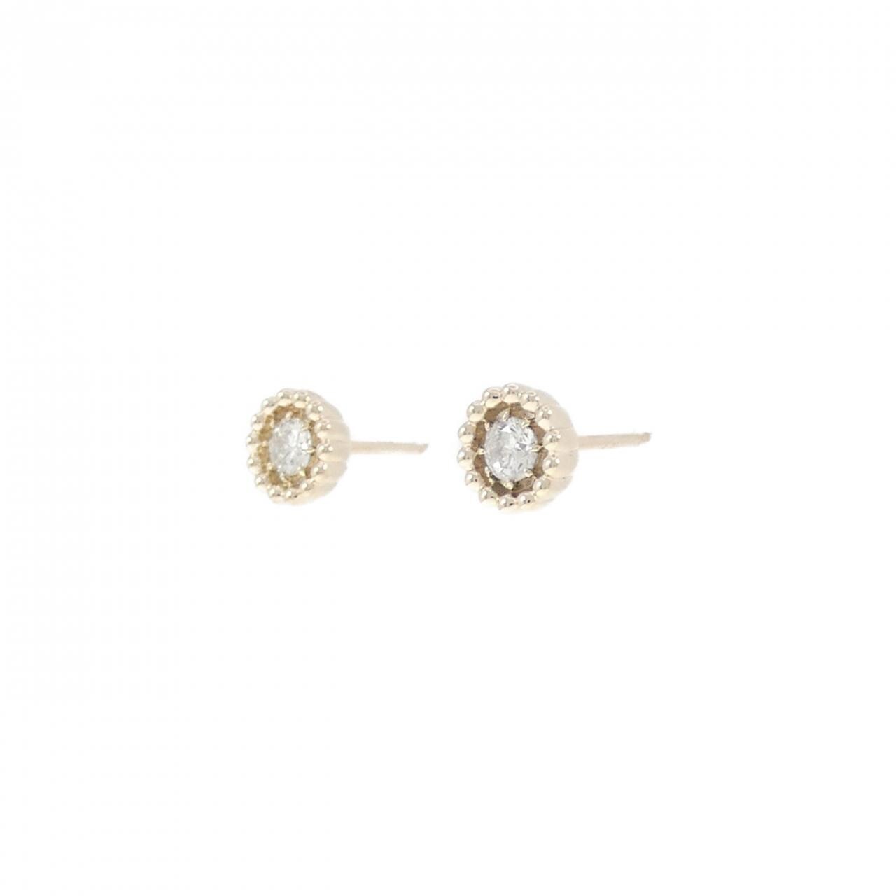 【リメイク】K10YG ダイヤモンド ピアス 0.14CT
