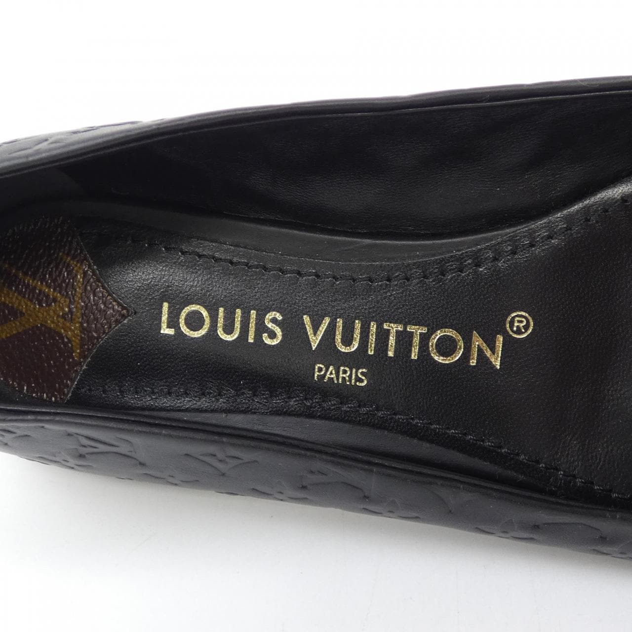 ルイヴィトン LOUIS VUITTON エンボスモノグラム ニーナライン バレリーナ フラットシューズ