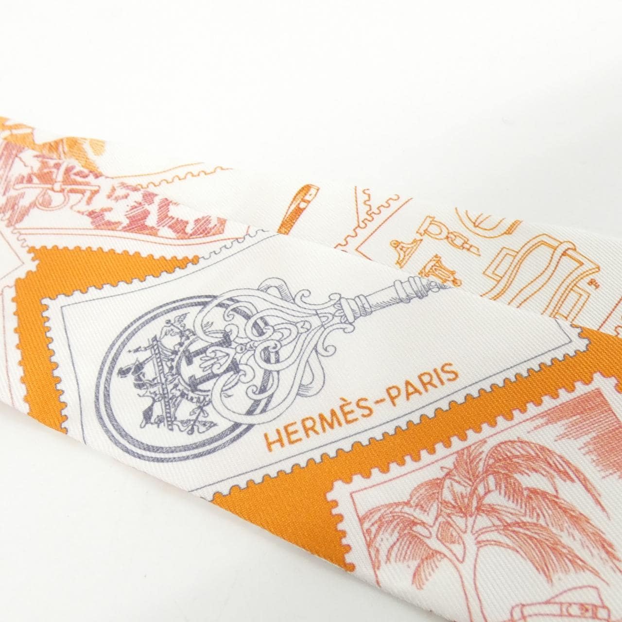 【未使用品】エルメス LA PHILATELISTE DU FAUBOURG ツイリー 064205S スカーフ
