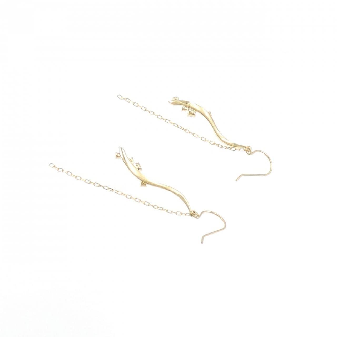 K18YG ダイヤモンド ピアス 0.14CT