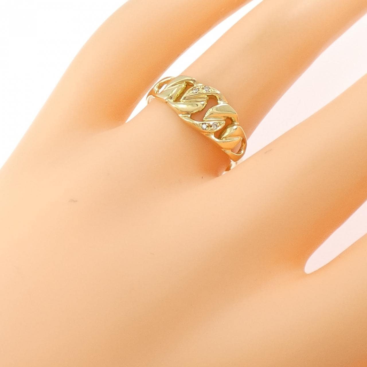 K18YG ダイヤモンド リング 0.02CT