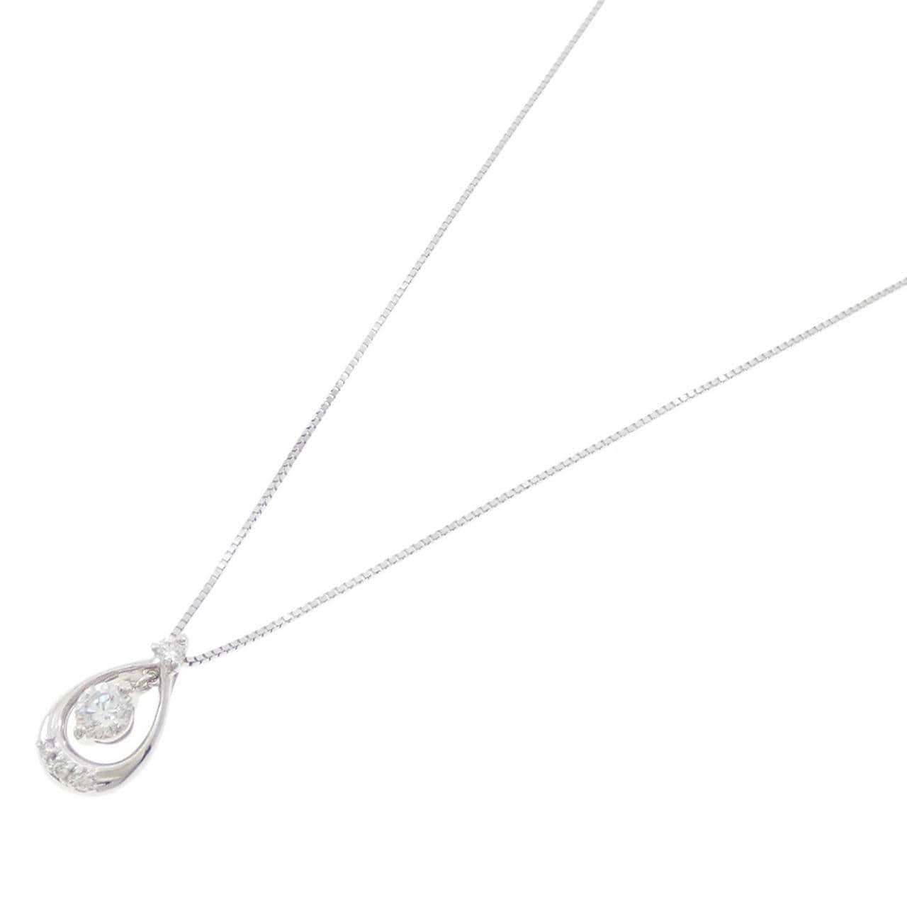 K18WG/K14WG ダイヤモンド ネックレス 0.172CT