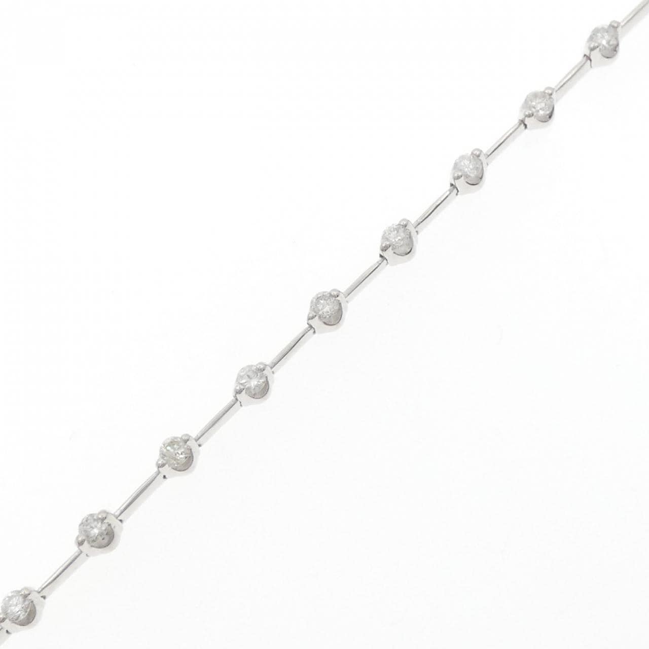 K18WG ダイヤモンド ブレスレット 1.00CT