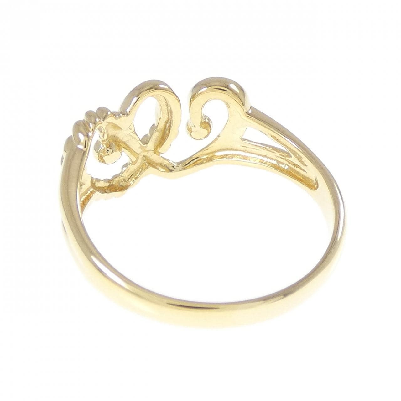 K18YG ハート リング