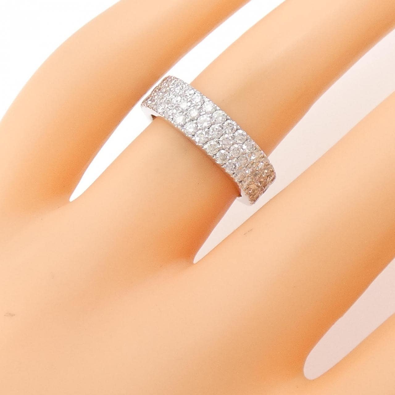 K18WG pave Diamond ring 1.50CT