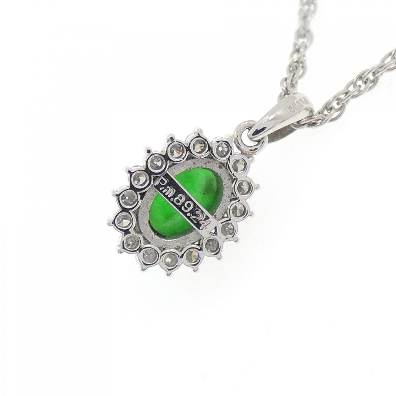PM/PT850 ヒスイ ネックレス 0.89CT