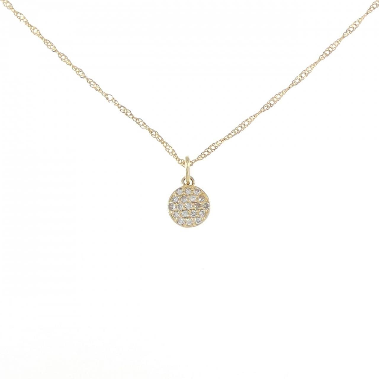 K18YG ダイヤモンド ネックレス 0.12CT