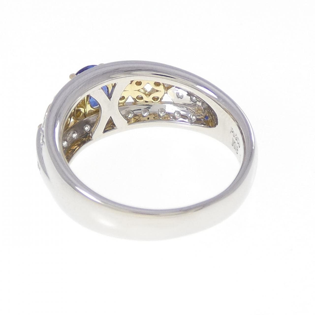 PT900/K18YG サファイヤ リング 0.73CT