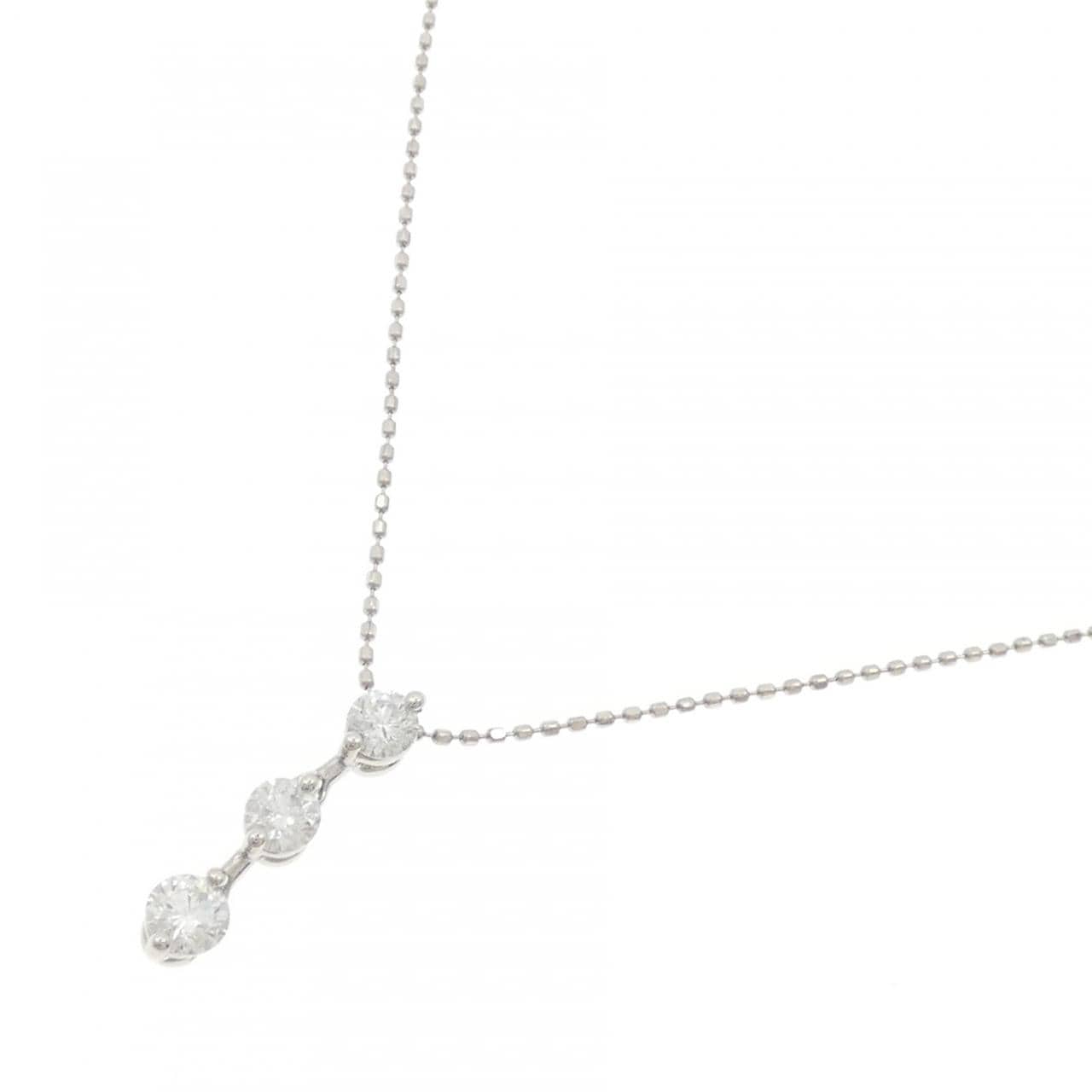 PT850 スリーストーン ダイヤモンド ネックレス 0.50CT