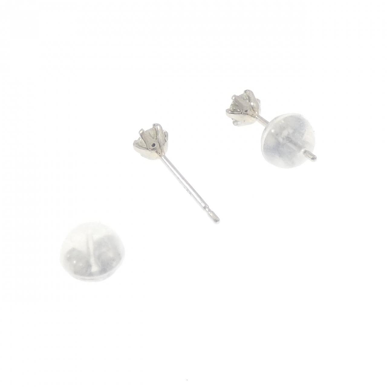 PT900 ソリティア ダイヤモンド ピアス 0.2CT