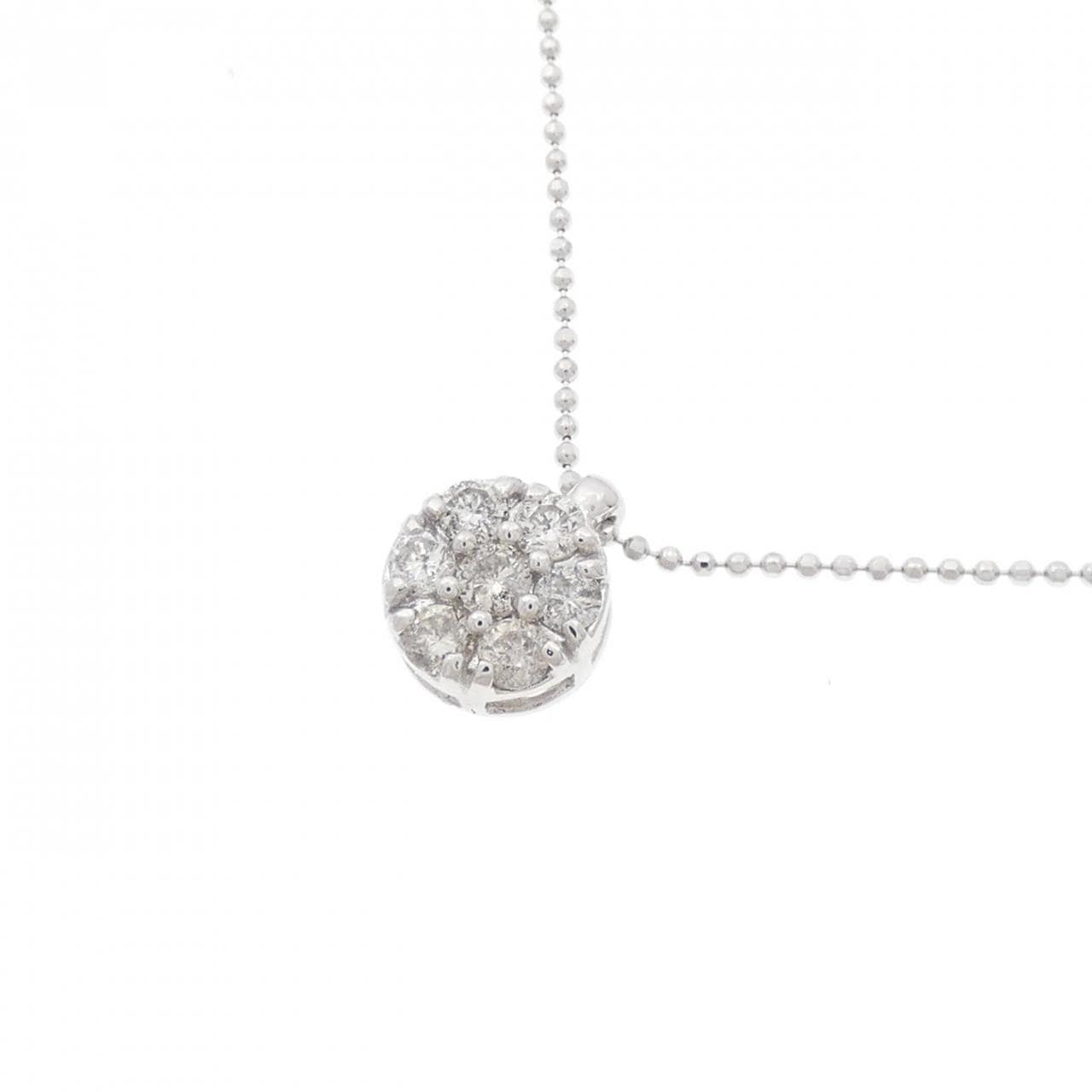 K14WG ダイヤモンド ネックレス 0.20CT