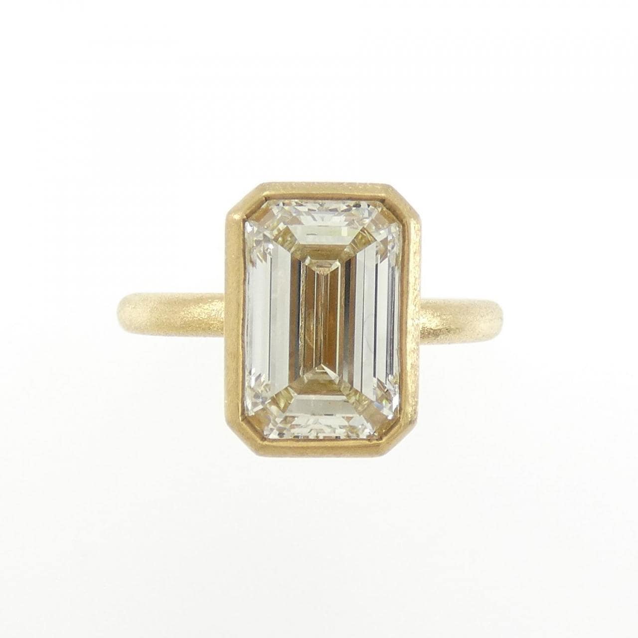 コメ兵｜K18YG ダイヤモンド リング 3.137CT VLY IF エメラルドカット ...