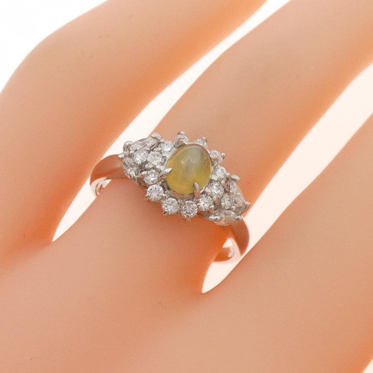 PT900 クリソベリルキャッツ リング 0.85CT