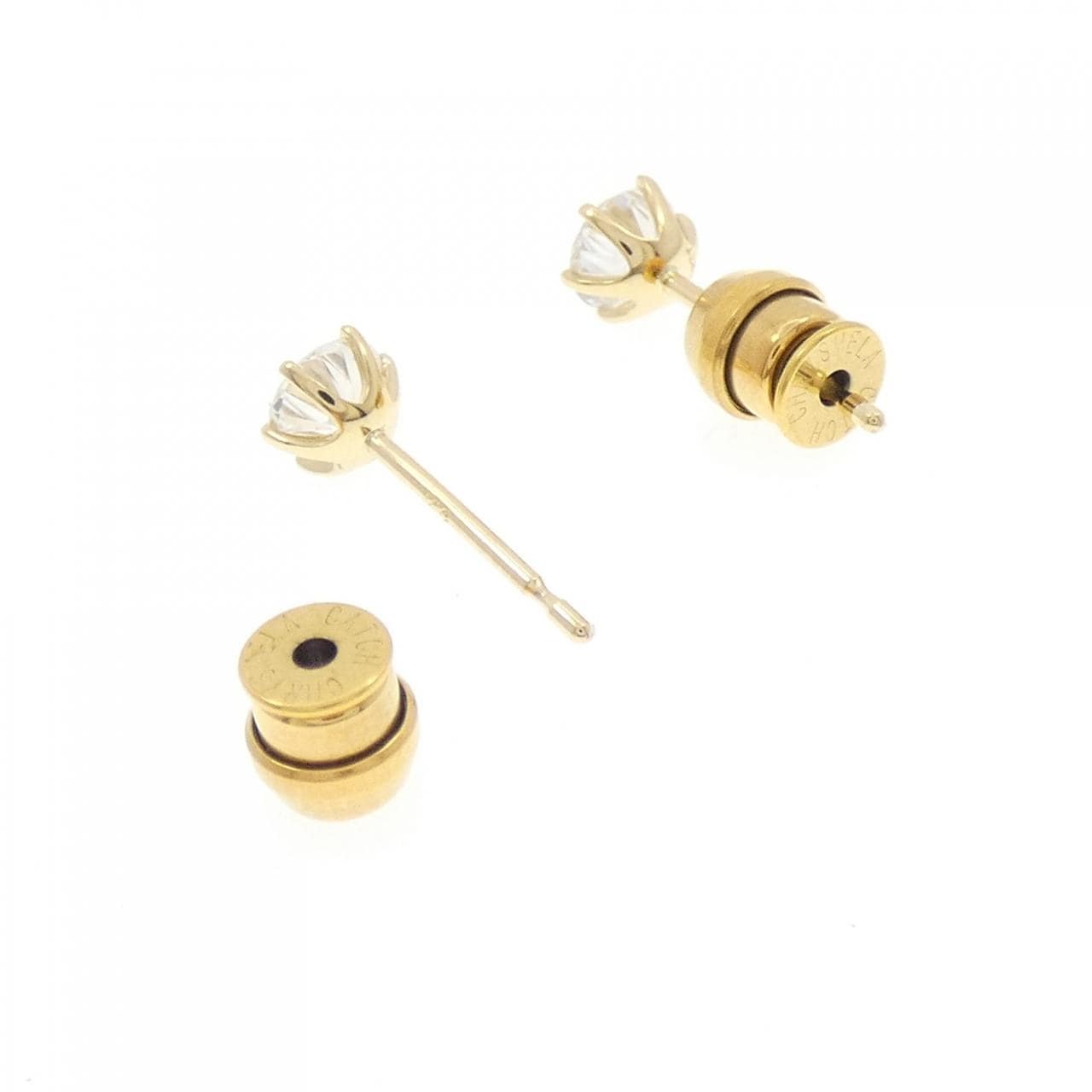 【リメイク】K18YG/ST ダイヤモンド ピアス 0.311CT 0.327CT G SI2 EXT