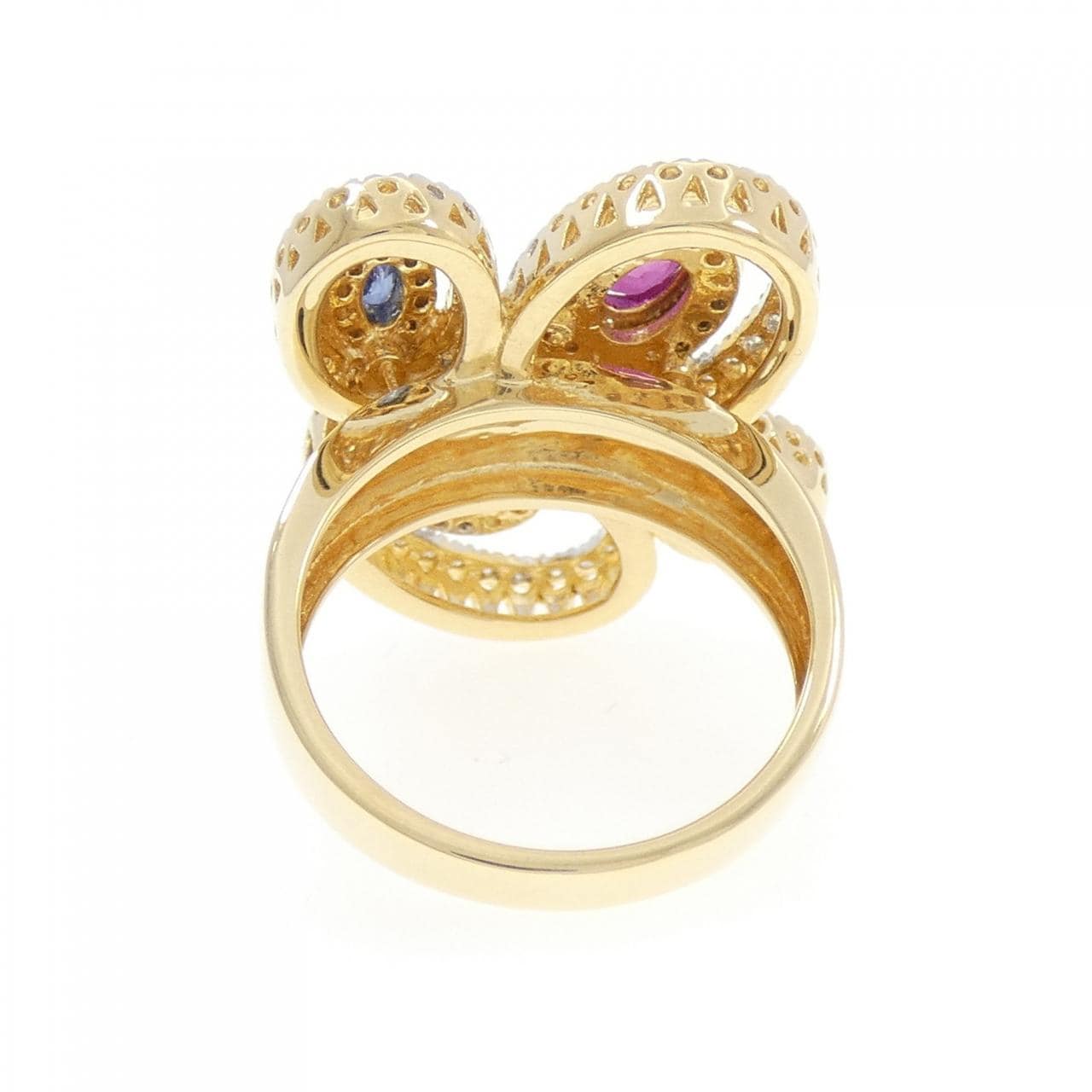 750YG/750WG カラーストーン リング