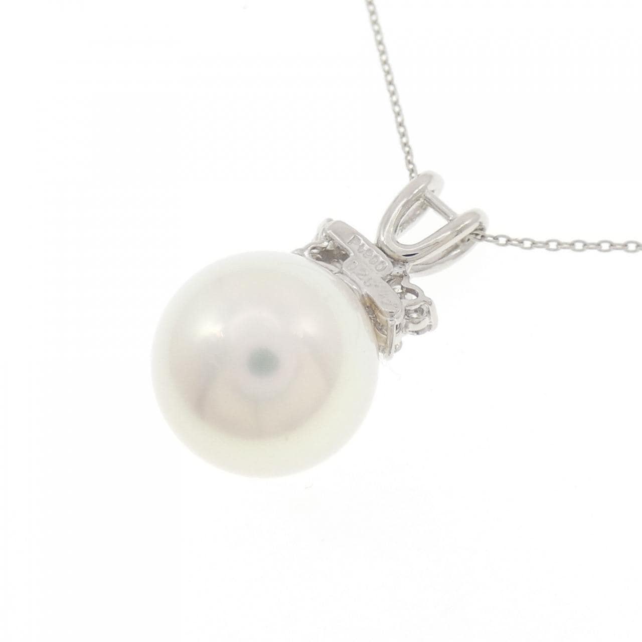 PT900/PT850 白蝶パール ネックレス 13.5mm
