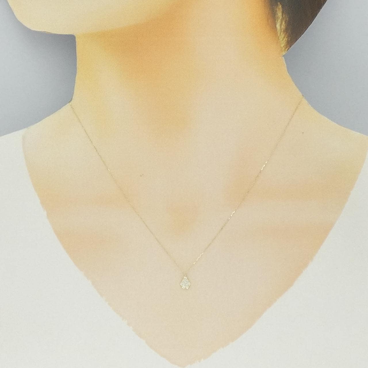 【新品】K18YG ダイヤモンド ネックレス 0.10CT