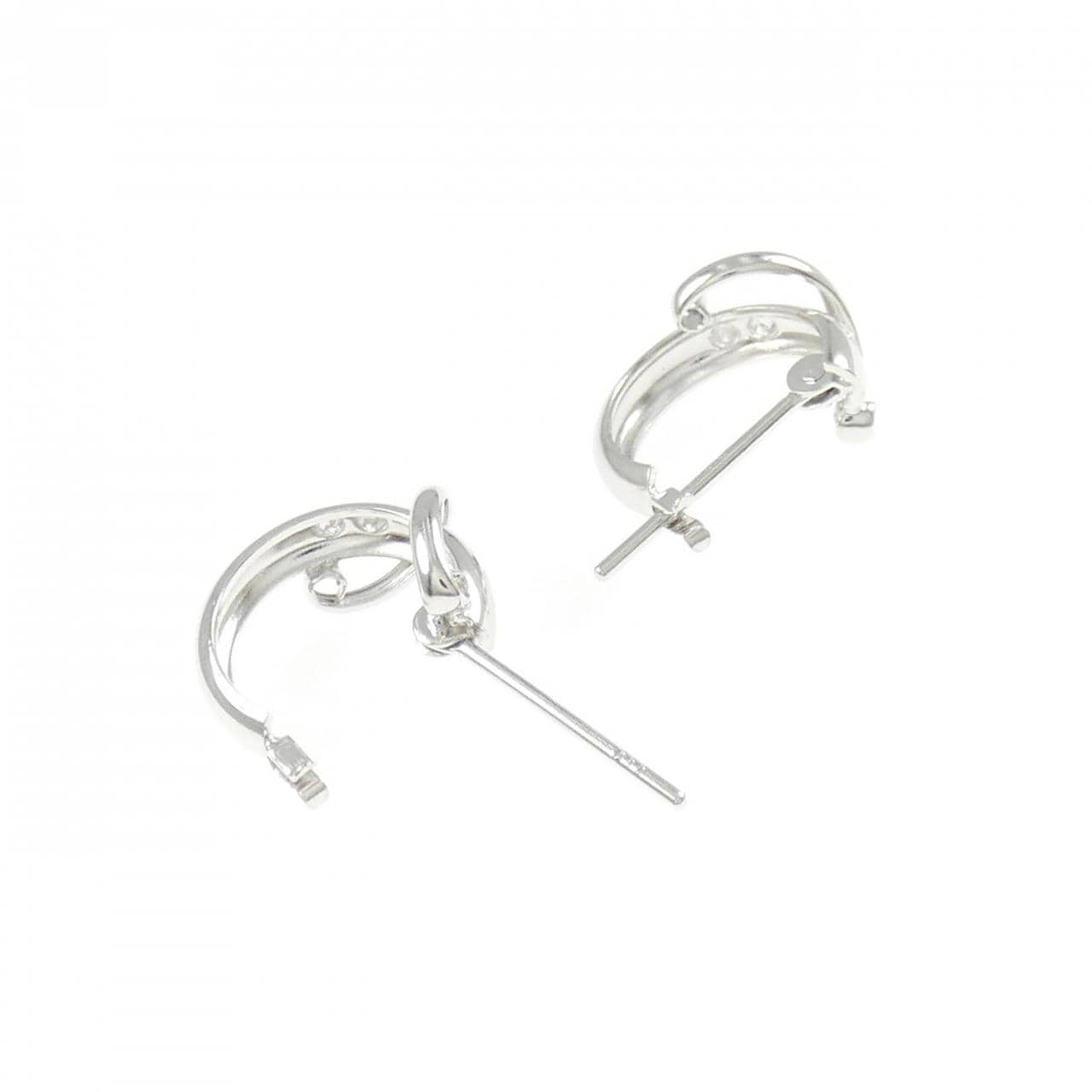 K14WG ダイヤモンド ピアス 0.06CT
