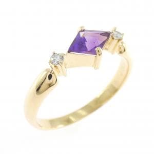 K18YG アメジスト リング 0.4CT
