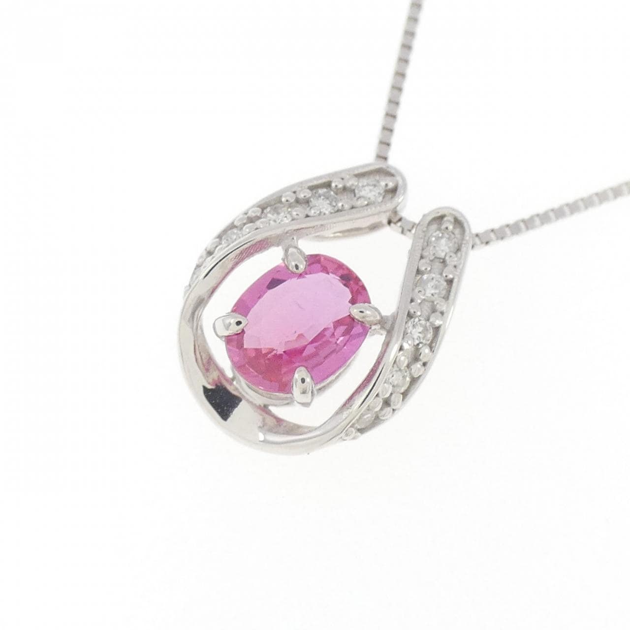 K18WG/K14WG Sapphire Necklace 0.36CT