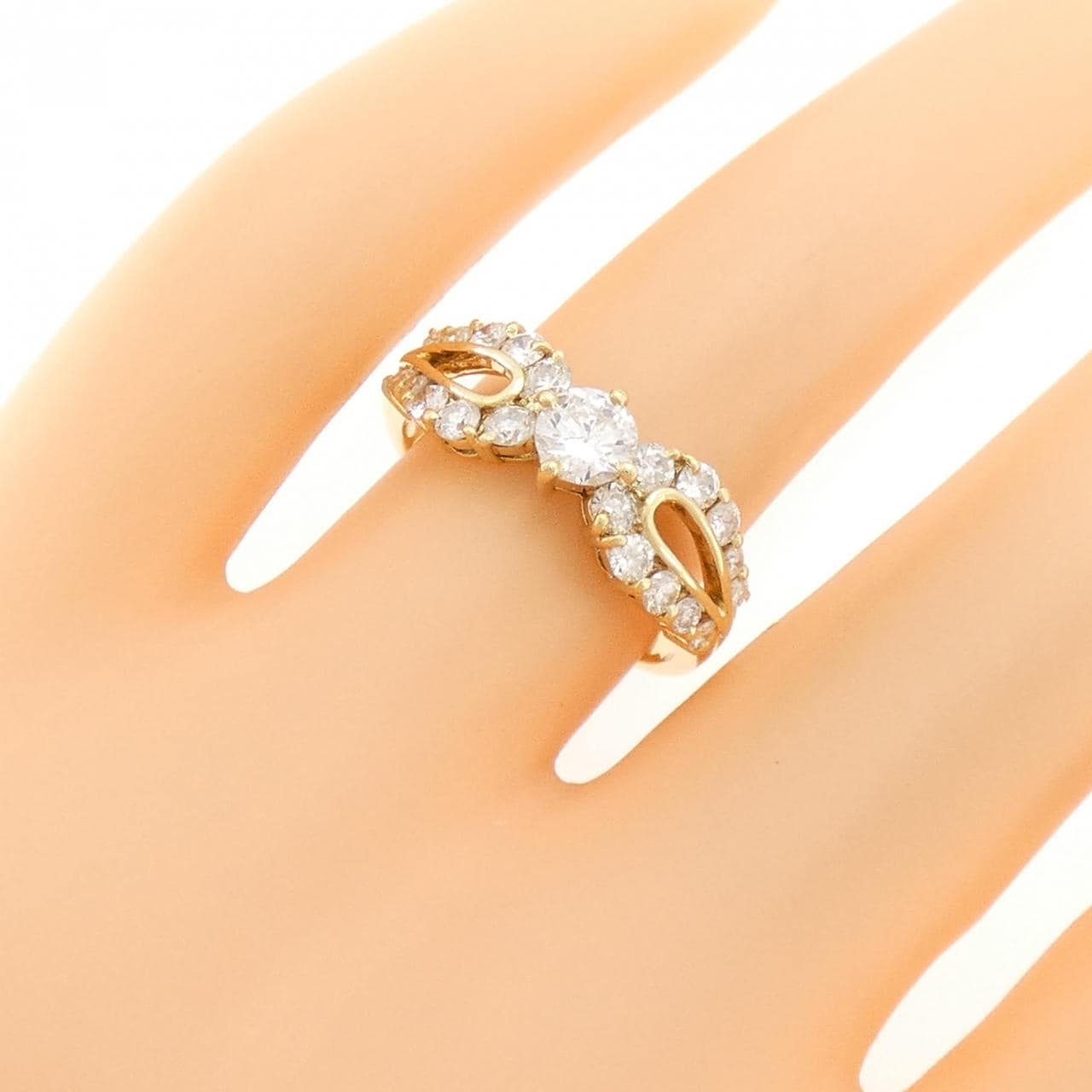 K18YG ダイヤモンド リング 0.36CT