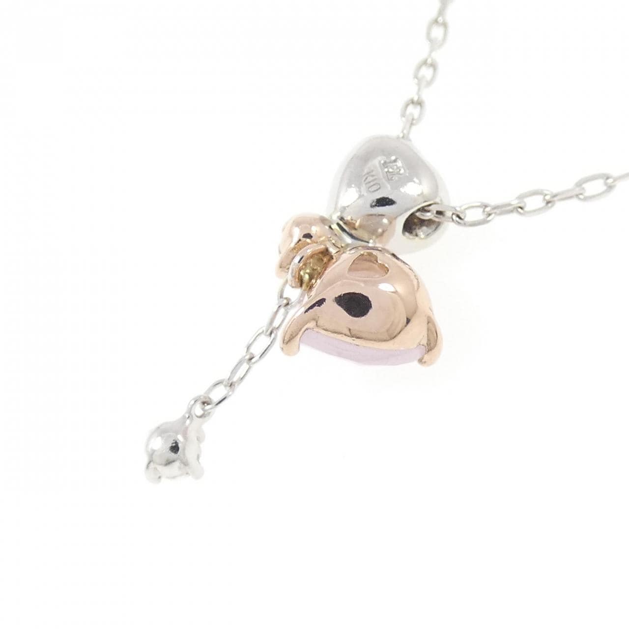 K10PG/K10WG Heart Cubic Necklace