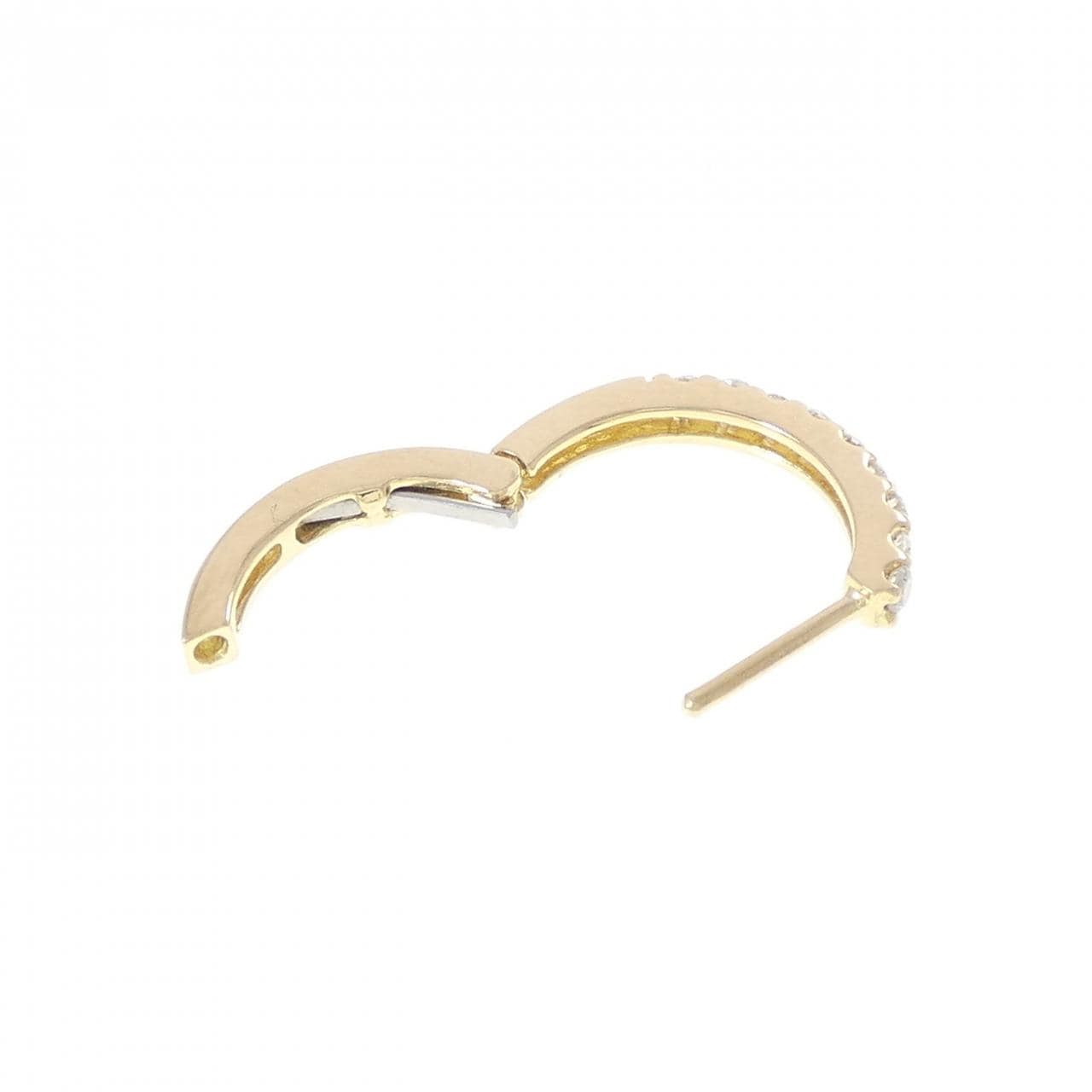 K18YG ダイヤモンド ピアス 0.15CT 片耳