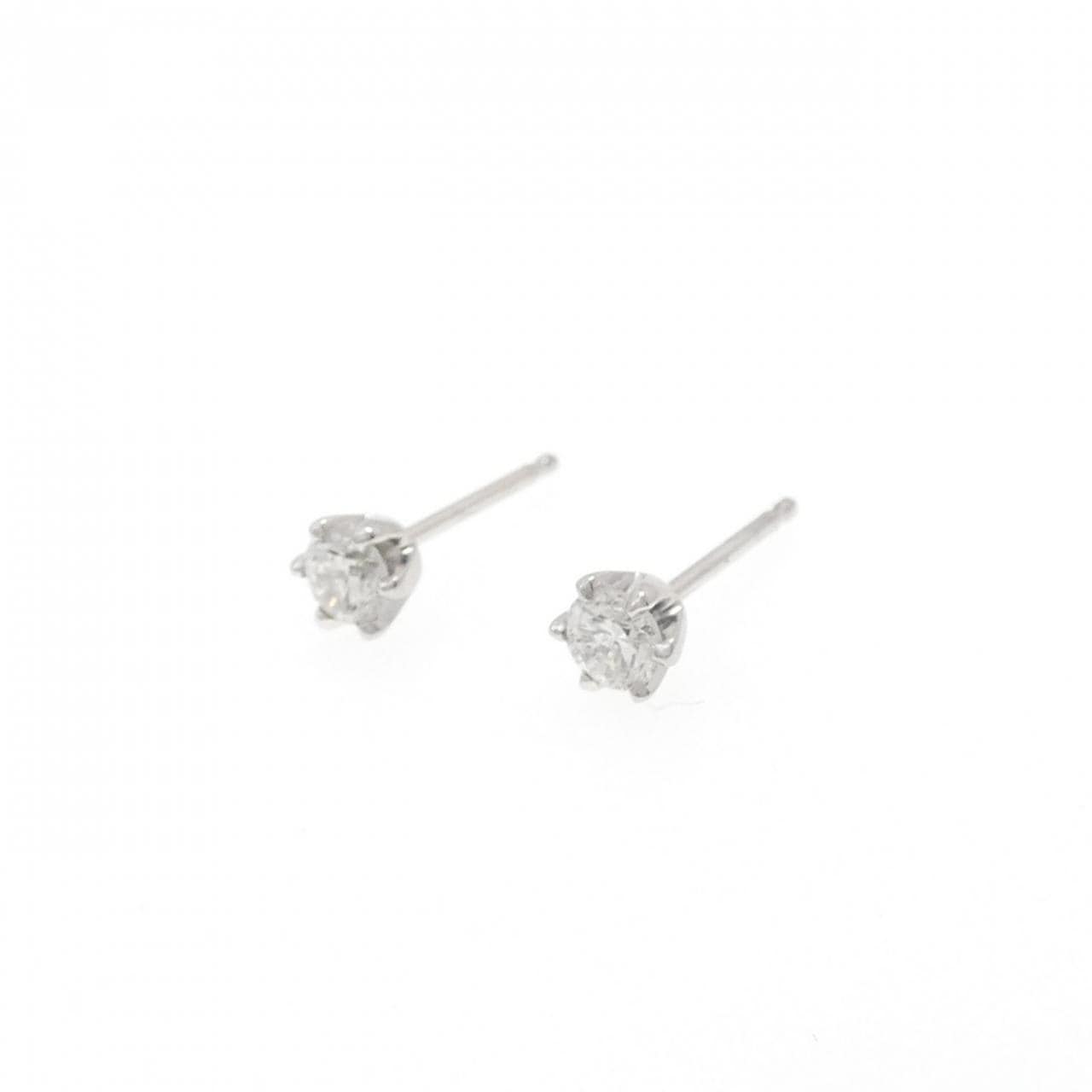 PT900 ソリティア ダイヤモンド ピアス 0.52CT
