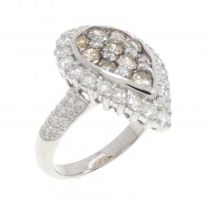 K18WG ダイヤモンド リング 2.25CT