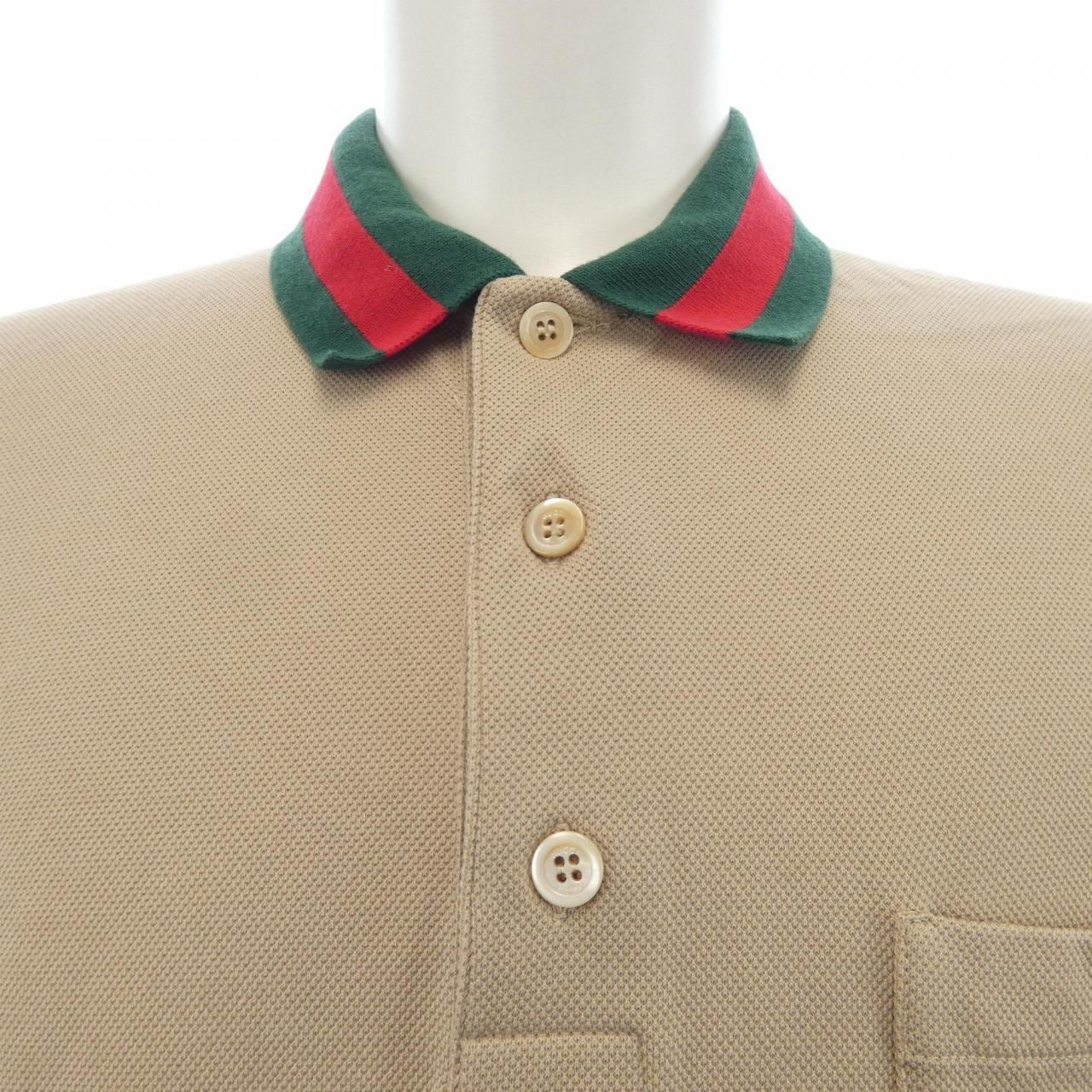グッチ GUCCI ウェブ ストライプ カラー(襟)付き コットンピケ ポロシャツ 701735 XJELJ ポロシャツ