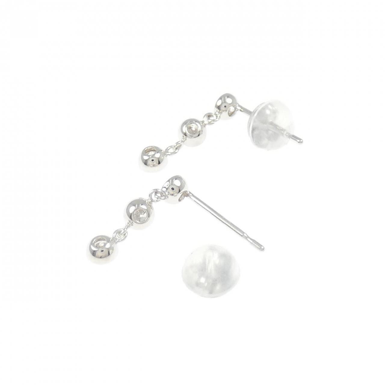 K18WG ダイヤモンド ピアス 0.30CT