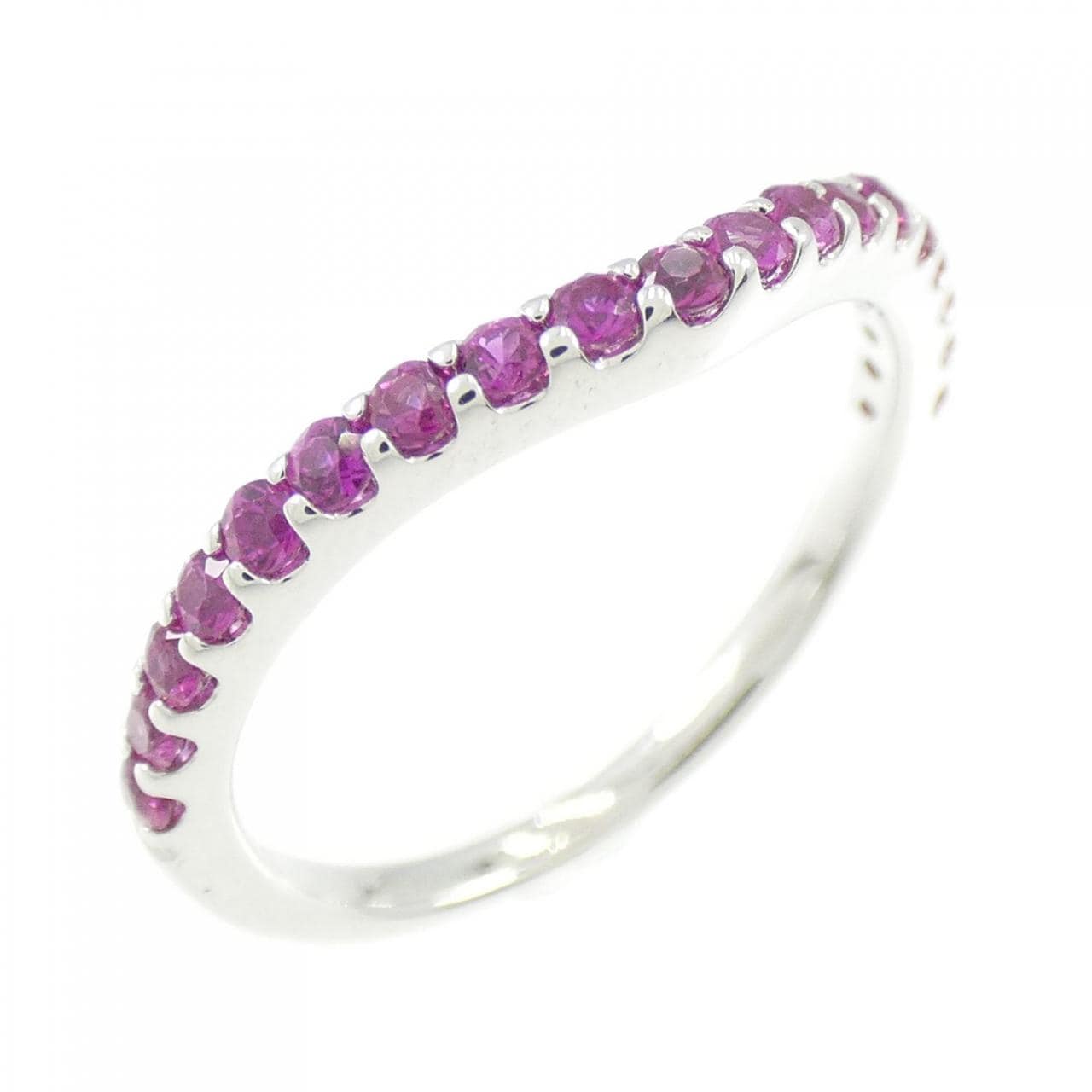 K18WG ルビー リング 0.33CT