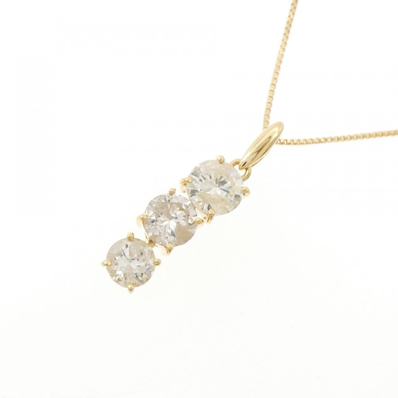 K18YG ダイヤモンド ネックレス 1.03CT
