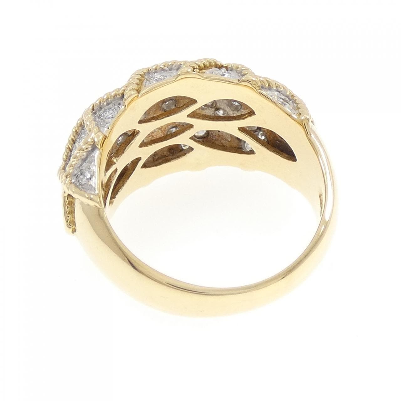 K18YG/K18WG ダイヤモンド リング 0.90CT