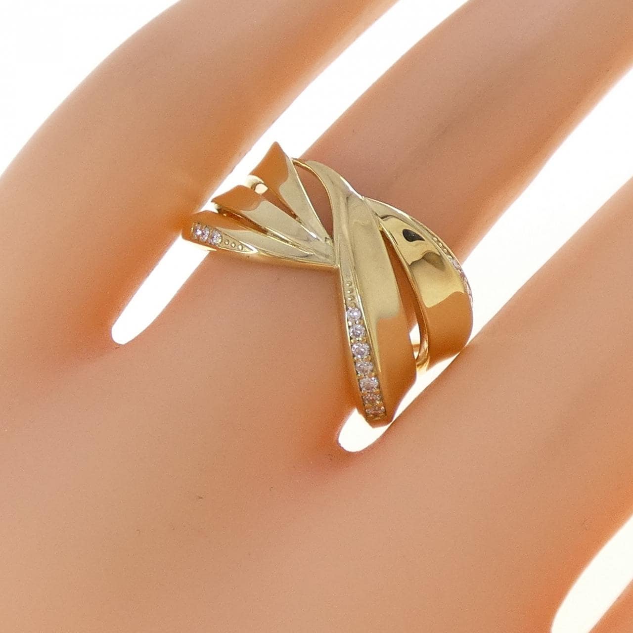 K18YG ダイヤモンド リング 0.11CT