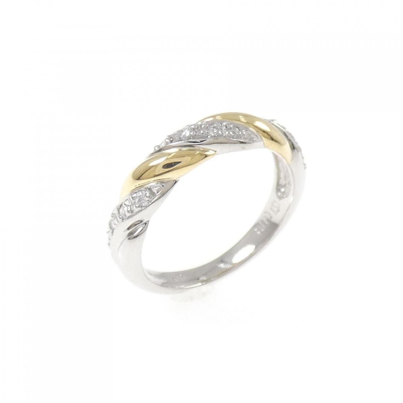 PT900/K18YG ダイヤモンド ピンキー リング 0.08CT