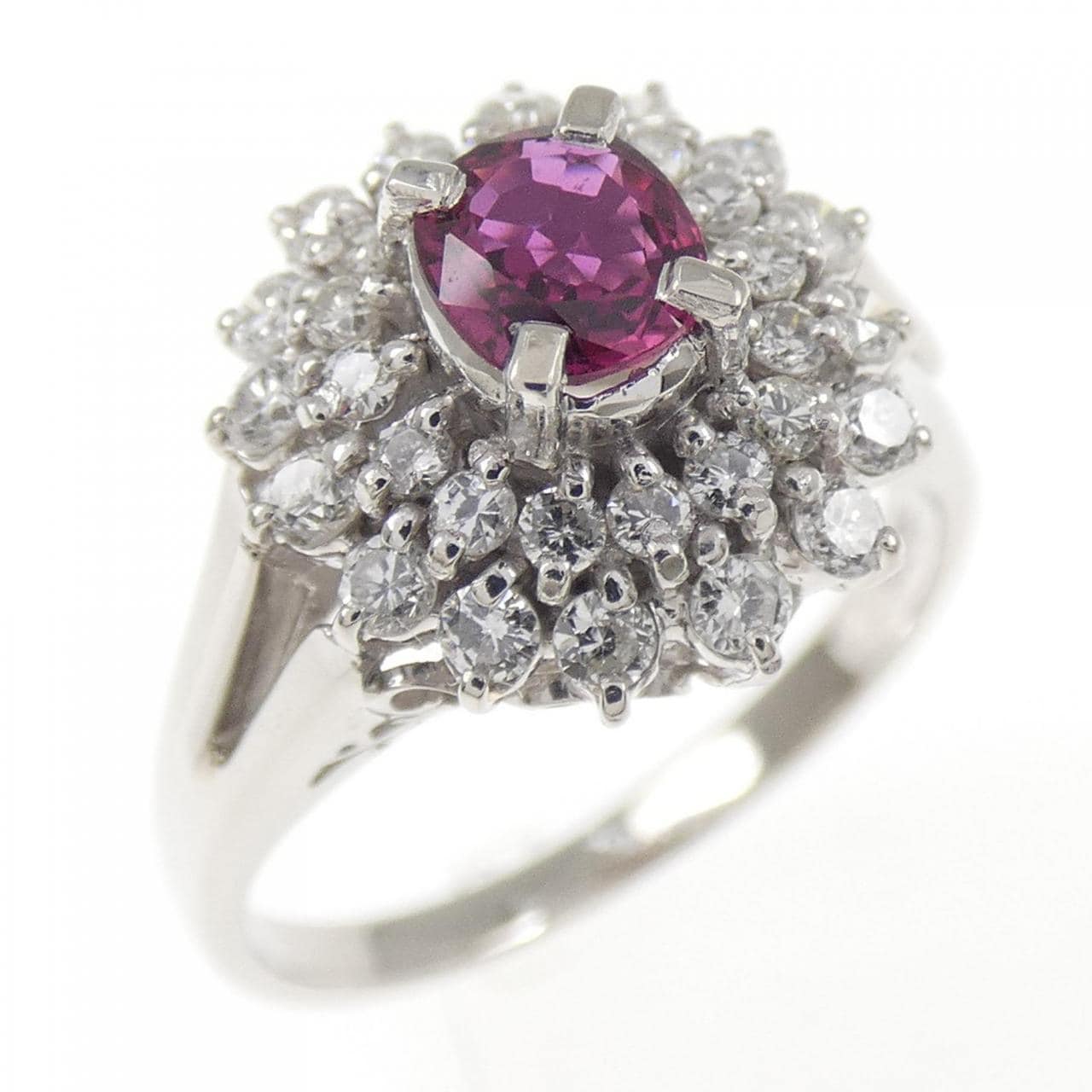 PT900 ルビー リング 0.37CT