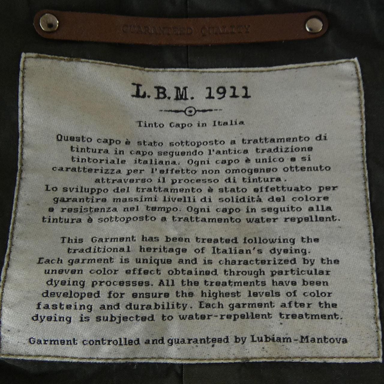 エルビーエム1911 L.B.M 1911 ジャケット