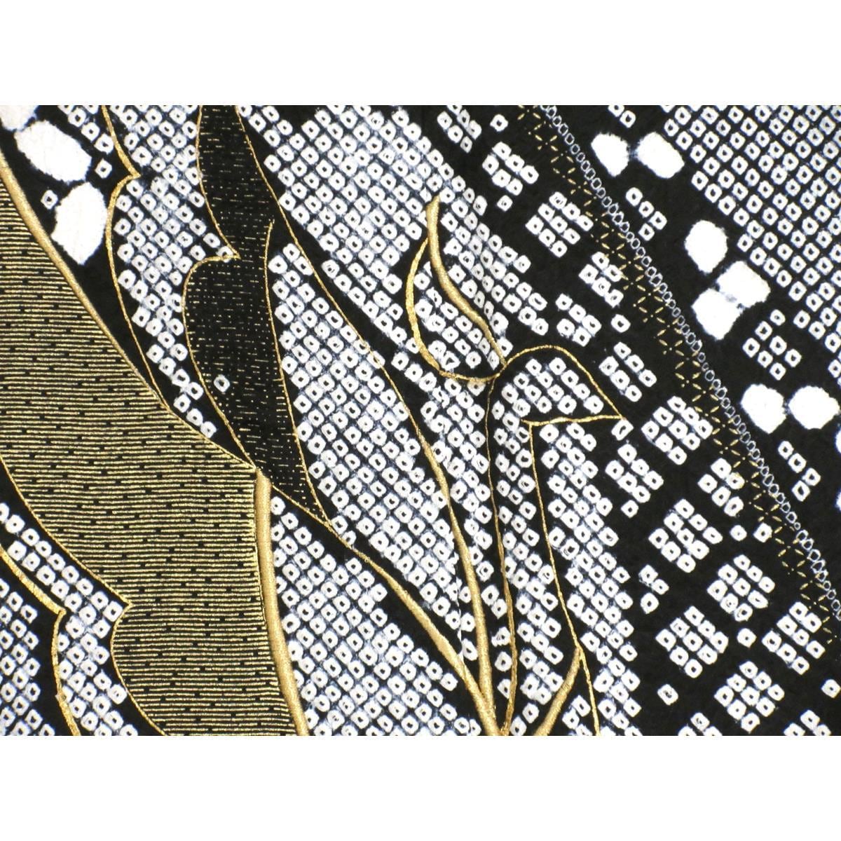 訪問着　総絞り　金彩加工