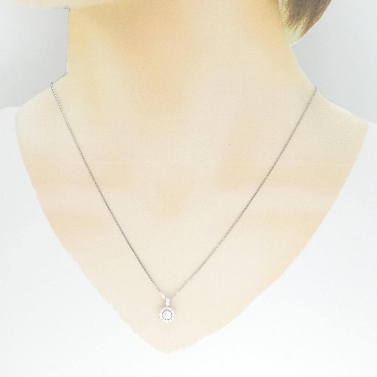 [BRAND NEW] PT Diamond Necklace 0.200CT E SI2 VG